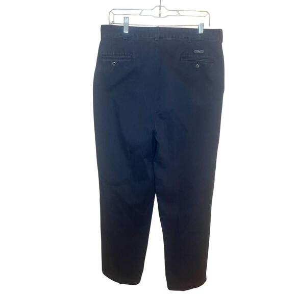 Vintage Polo Ralph Lauren Mens 35x34 Andrew Navy Blue Pleated Chino Pants - Picture 6 of 6